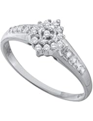 0.10 CTW DIAMOND CLUSTER RING