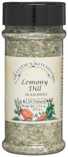 Lizzie's Kitchen Lemony Dill Seasoning, 3.25-Ounce Plastic Jars (Pack of 4)