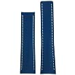 22 millimeter Leather Watch Strap for 20 millimeter Deployment Blue Tech Swiss
