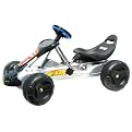 Go-Kart Pedal-Operated Ride-On Car - Silver