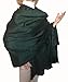 Super Soft Baby Alpaca Wool Reversible Shawl Wrap Cape Dark Kelly Green Color