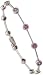 18k White Gold 7 Bracelet, w/ 0.69 Carat Round Diamonds & 1.66 Carats Round Cut Pink Sapphire Stones, 3/16 (5mm) wide