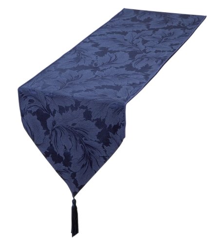 TABLERUNNER DAMASK NAVY