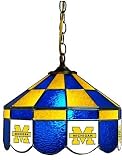 NCAA Michigan Wolverines 14 Tiffany Style Executive Hanging Lamp