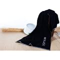 Saunat�cher Saunahandtuch Strandt�cher Strandlaken Frottee Gr�sse 80x200 cm Stickerei "Relax", schwarz, 480g/m�