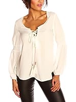 STRADA Blusa Flore (Blanco)