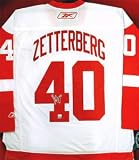 Henrik Zetterberg Signed Detroit Red Wings White Reebok Premier Jersey