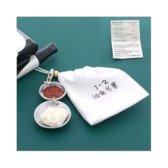 懐かしの学校シリーズ携帯ストラップ(ソフト麺と給食袋)