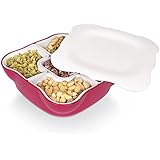 Creative Multi Sectional Snack Serving Tray Set with Lid. Can Hold Dried Fruits, Nuts, Candies, and More. Server Tray/Snack Dish/Serving Bowl Set.