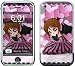 Dark Valentine (Girl on Pink Hearts) Design Protective Skin Decal Sticker for Apple iPhone (2G)