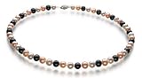 PearlsOnly Black and pink and white 6-7mm AA Freshwater Pearl Necklace