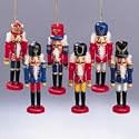 Kurt Adler Wooden Nutcracker Ornament Set