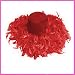 Red Feather Tea Party Hat
