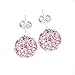 FANTOM Stunning 2.00 Carat Pink Crystal Cz Stud Earrings 925 Sterling. 1.00 Carat Each