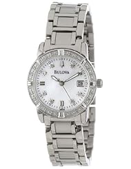 Bulova Womens 96R105 Diamond Accented Calendar Watch