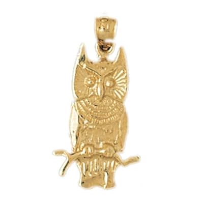 Cheap Girls Jewelry Dazzlers Solid 14k Gold Owl Charm Pendant Available in three colors from jewelsberry (weights: 1.8 grams only) For Sale