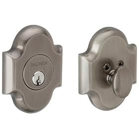 Baldwin 8252.151 Arched Deadbolt, Antique Nickel by Baldwin