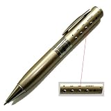 Golden 2GB Spy Pen USB 2.0 Invisible Writer Media MP3 WMA Player Voice Recorder Flash Drive built in Lithium Rechargeable Battery w/Metal Body (up to 140 hours recording)