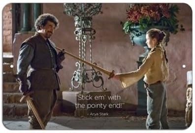 Aria and Syrio Game of Thrones v2 Metal 8x12 Poster imPrint