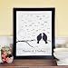 Lovebirds Personalized Canvas Signature Guest Book (Black) (22.5H x 18.5W x 4D)