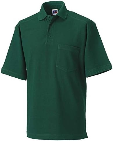 Russell Clothing mens Russell Workwear Polo Shirts Bottle Green XXL - 44/46" Chest