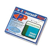 Advantus People Pointer Do-It-Yourself Wall/Door Sign, 4.5 x 4.5 Inches, Plastic Cover, Black Frame (AVT83701)