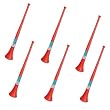 Vuvuzela - South African Style Collapsible Horn, Red (Pack of 6)