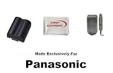 Extended Life Replacement Battery Pack For The Panasonic CGR-S006A/1B 1000MAH Plus Panasonic DE-993A DE-993B DE-994 DE-A43B 110/220V 1 Hour Home & Car Charger For Panasonic Lumix DMC-FZ30 DMC-FZ35 DMC-FZ38 DMC-FZ50 DMC-FZ7 DMC-FZ8 DMC-FZ28 DMC-FZ18 + SSE Cleaning Cloth + SSE Cleaning Cloth
