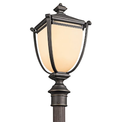 Kichler Lighting 49104RZ Warner Park Post Mount Light, Rubbed Bronze