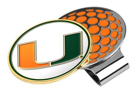 Miami Hurricanes Um Ncaa Hat Golf Clip With Ball Marker