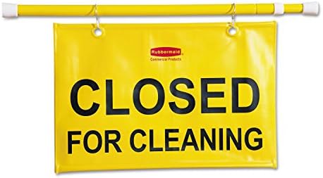 Safety Hanging Sign "Closed for Cleaning", Blocks Doorway, Bathroom, Janitorial