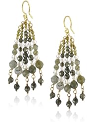 Chan Luu Graduated Green Semi Precious Stone Earrings