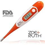 Fever Thermometer for Oral, Rectal & Axillary Armpit Reading. Best for Baby, Child and Adult Clinical Body Temperature. 2016 Model by Zoe+Ruth