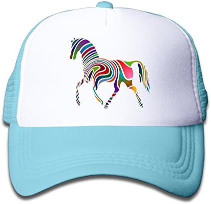 Rainbow Horse Kids Mesh Adjustable Trucker Hat Designer