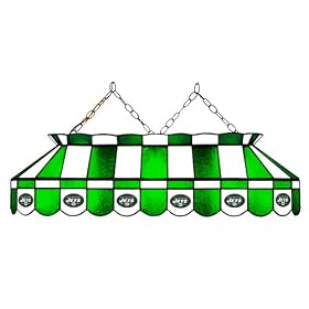 Imperial New York Jets Licensed 40-Inch Rectangular Stained Glass Billiard Table Light