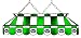 Imperial New York Jets Licensed 40-Inch Rectangular Stained Glass Billiard Table Light