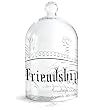 Friendship Wording Large Glass Cloche