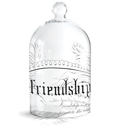 Friendship Wording Large Glass Cloche
