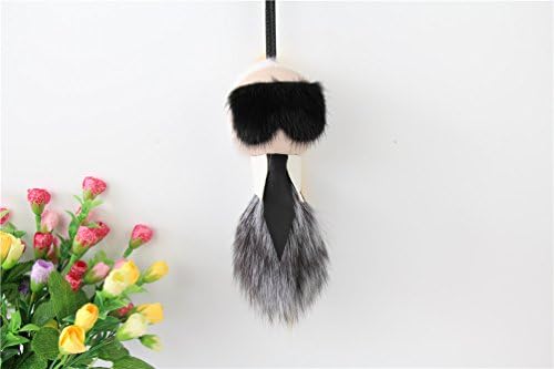 Percimiya Fashion Lafayette Fur Ball Key Chain Key Buckle Accessories for Gift Womens Bag /Cellphone /Car Pendant (Green Hair)