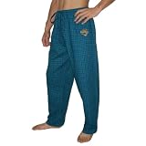 Mens NFL Jacksonville Jaguars Plaid Cotton Thermal Sleepwear / Pajama Pants - Green (Size: XL)