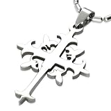 Image of Urban Male Men's Stainless Steel Celtic Cross & Chain