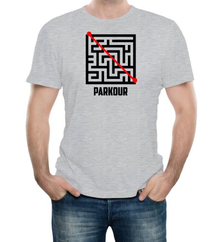 Parkour Heather Grey Adult T-Shirt - Small Heather Grey