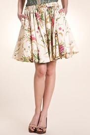 Limited Collection Floral Print Flared Prom Skirt [T62-1239I-S]