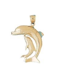 CleverEves 14K Gold Pendant Dolphins 7.5 - Gram(s)