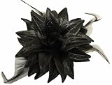 Versatile 3 in 1 ~ Two Tone Silk Flw Clip ~ Black (1087)