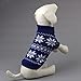 PanDaDa Puppy Pet Dog Snowflake Knit Sweater Clothes Coat Outwear Apparel Blue XX-Small