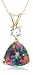 10k Yellow Gold Coated Mystic Topaz Pendant