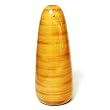 Handmade Ceramic Spun-Bamboo-Style Obelisk Design Flower Vase In High Gloss Earth Tones