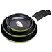 Green Earth Frying Pan 3-Piece Set by Ozeri (8", 10", 12"), with Textured Ceramic Non-Stick Coating from Germany (100% PTFE and PFOA Free)