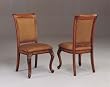 Mahogany Chair with Brown Microfiber Fabric By Powell Furniture
